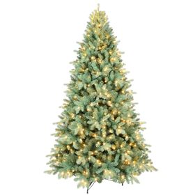 6ft Blue-Green PE/PVC Hybrid Automatic Led Xmas Tree Decor Artificial New Years Christmas Tree