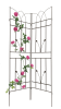 2 Pack Metal Garden Trellis 71" x 17.7" Rustproof Trellis for Climbing Plants Outdoor Flower Support Brown