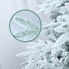 4ft PE/PVC mixed flocking automatic tree Steel Wire + Wire Artificial Flocked Christmas Tree