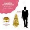 4ft Gold Tree Festival Artificial Automatic Red Tree With Lights