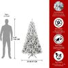 6ft PVC Round Head Flocking Tree Wrap Small Celebrate Festival Artificial Flocked Christmas Tree