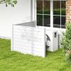 Outdoor PVC Air Conditioner Fence with 20 Inch Long Stakes