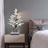 3ft PE/PVC Decorated Flocking Basin Pine Cone Xmas Tree Flocked Christmas Tree