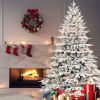 4ft PE/PVC mixed flocking automatic tree Steel Wire + Wire Artificial Flocked Christmas Tree