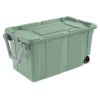 Extra Large Storage Bin, 40 Gallon Wheeled Plastic Storage Container with Handle, Green, Pack of 2