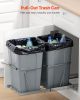 Double 27QTx2 Pullout Waste Container Under Cabinet Kitchen Bin Trash Can