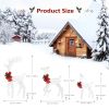 3pcs 54*20*122cm 30.00V 3.60W Family Elk White Iron Frame Cotton Thread Green Onion Powder Courtyard Elk Decoration
