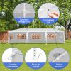 10'x30' Outdoor Party Tent with 8 Removable Sidewalls, Waterproof Canopy Patio Wedding Gazebo, White