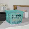 (4 Pack)1.5 Bushel Square Plastic Laundry Basket, Adult, Teal