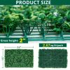 24x16 Inch 12 PCS Artificial Boxwood Hedge Panel - Realistic Fake Grass Wall Decor for Outdoor Fence, Garden Privacy