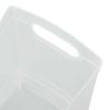 Plastic Utility Storage Bin 12 Qt Narrow Rectangle with Carrying Handles, Clear