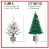 3ft PE/PVC Decorated Flocking Basin Pine Cone Xmas Tree Flocked Christmas Tree