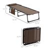 Portable Folding Recliner Chair Lightweight Adjustable Backrest with Removable Pillow Foldable Camping Lounger Sunbathing Bed for Patio Garden Beach O