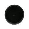 6 in Black Ceramic Ridge Planter