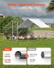 Metal Chicken Coop 9.8x13.1x6.5 ft Walk-in Chicken Run with Cover Spire Roof