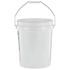 5 Gallon Round Utility Bucket, Comfort Handle, Plastic, White, PN0149, 1 Each